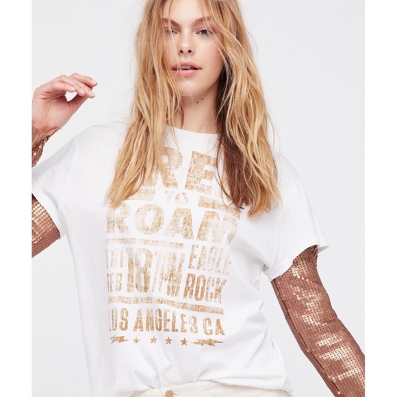 Rare Free People Graphic Tee - Picture 1 of 9